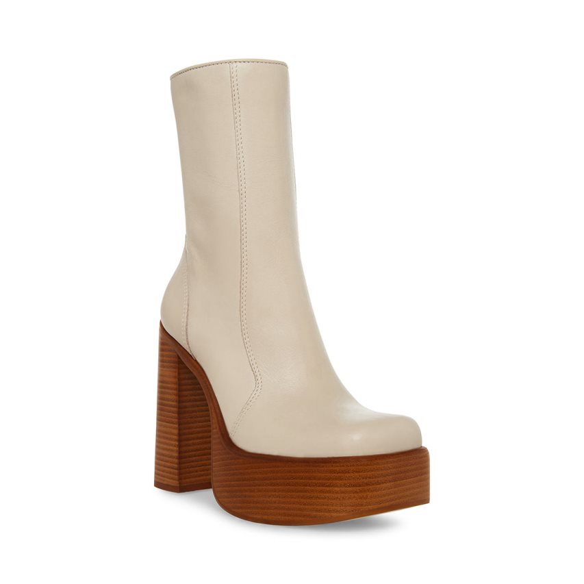 Botines Steve Madden Dwane Cuero Mujer Beige | ES OD0429